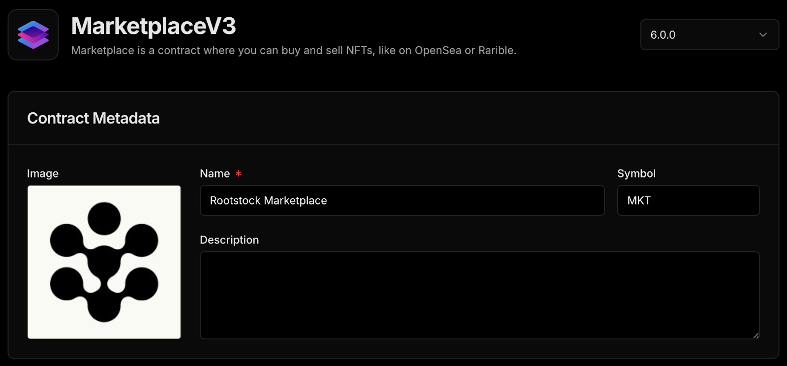 Thirdweb - Marketplacev3 Contract Metadata